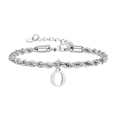 Men Twisted Rope Silver Color Link Chain Bracelets