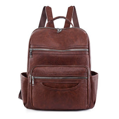 Genuine Leather Classic Backpack Travel Fashion School Bag