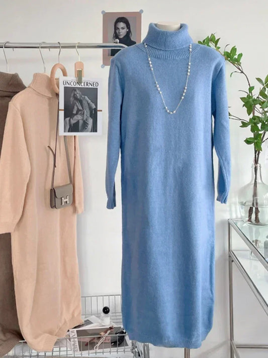 Women Oversize Knitted Sweater Dress Style