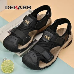 Fashion Casual Genuine Leather Mesh Lining Summer Sandals