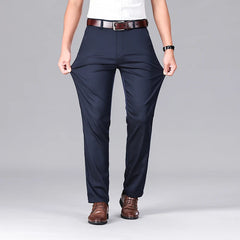 2Men's Business Thin Straight Casual Pants Classic Style