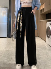 Suit Pants High Waist Wide-Leg Pants Trousers