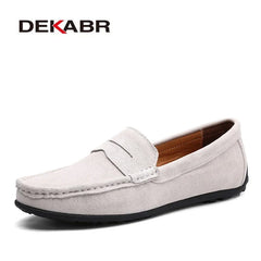 Big Size Men Loafers Real Leather Fashion Boat Shoes