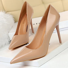 Shoes Patent Leather Women Heels Fashion Women Pumps