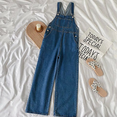 Oversized Women Jeans Fashion Overalls Female Strap Denim Pants Casual