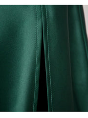 Split Skirts Fashion Soft satin high waist A-line