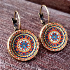 Painted Geometric stud earrings for women