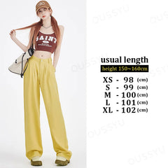 Cosy Lyocell Fabric Woman Jeans Loose Wide Leg Straight High Waist Fashion