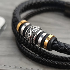 Boho Multi Layer Braided Rope Leather Bracelet
