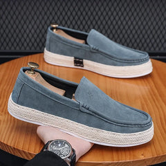 Men Loafers Fashion Canvas Footwear Soft Flat Comfy