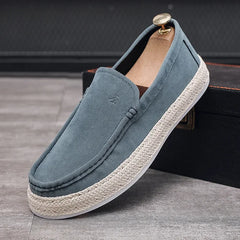 Men Loafers Fashion Canvas Footwear Soft Flat Comfy