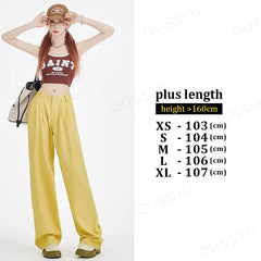 Cosy Lyocell Fabric Woman Jeans Loose Wide Leg Straight High Waist Fashion