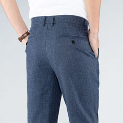 Ultra-thin Men's Fashion Pants Casual Straight Trousers