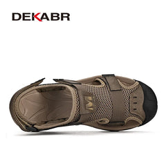 Fashion Casual Genuine Leather Mesh Lining Summer Sandals