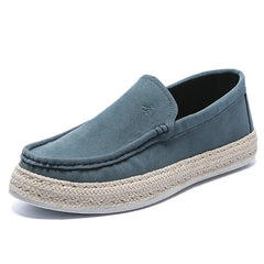 Men Loafers Fashion Canvas Footwear Soft Flat Comfy