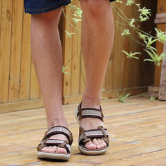 Summer Men's Sandals Genuine Leather Casual Shoes Outdoor