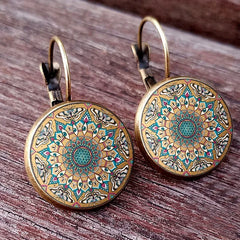 Painted Geometric stud earrings for women