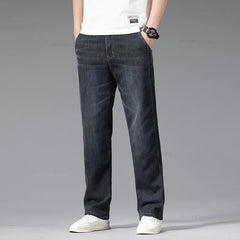 Summer Thin Jeans Men's Loose Straight Pants Fashion