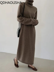 Women Oversize Knitted Sweater Dress Style