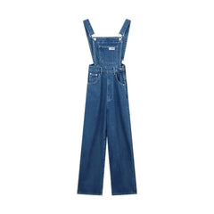 Vintage Straight Loose Denim Pants Women Overalls Fashion