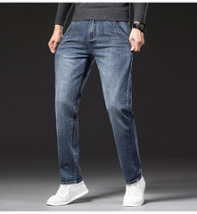 Plus Size Business Fashion Straight Jeans Classic Style