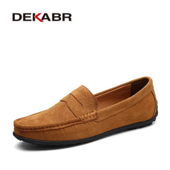 Big Size Men Loafers Real Leather Fashion Boat Shoes
