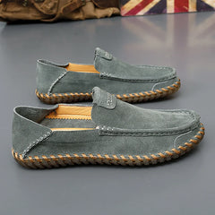 Suede Leather Loafers Casual Shoes For Men Slip On