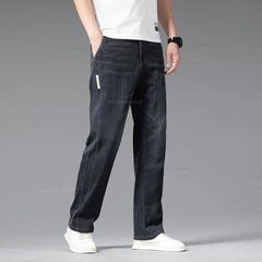 Summer Thin Jeans Men's Loose Straight Pants Fashion