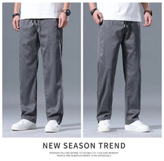 Wide-leg Casual Pants For Men Elastic Waist Sports Trousers