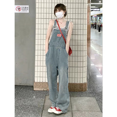 Denim Overalls for Women's Summer Clothes Baggy Jeans