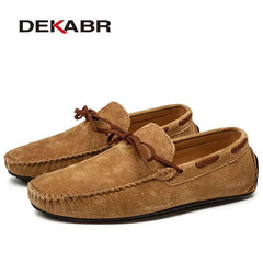 Plus Size Men's Casual Shoes Leather Flats Driving Loafers Footwear