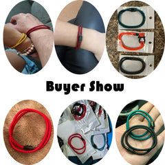 Mens Bracelet With Keel Rope Stainless Steel Magnetic C