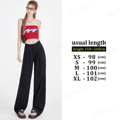 Cosy Lyocell Fabric Woman Jeans Loose Wide Leg Straight High Waist Fashion