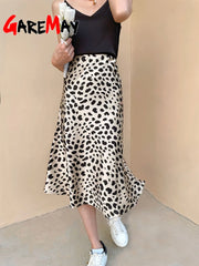 Women's Skirt Leopard Print A-line High Waist