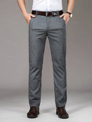 Suit Pants Men Straight Business Elegant Long Formal Trouser