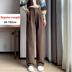 Thicken Woolen Casual Loose Full Length Chic Wide Leg Trousers