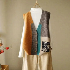 Fashion V Neck Loose Sleeveless Sweater Vest