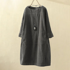 Corduroy Retro Casual Women's Mini Dress