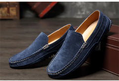 Suede Leather Man Loafers Boat Shoes Moccasins