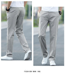 Summer Men's Thin Stretch Straight Casual Pants Business Fashion