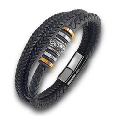 Boho Multi Layer Braided Rope Leather Bracelet