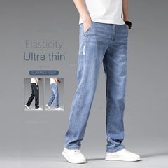 Summer Thin Jeans Men's Loose Straight Pants Fashion