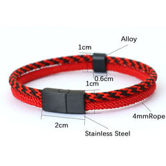 Fashion Mens Bracelet Bangle Black Stainless Steel Bohemia Style