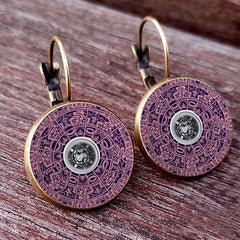 Painted Geometric stud earrings for women