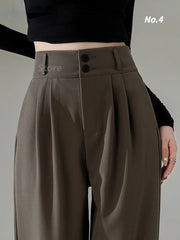 Suit Pants High Waist Wide-Leg Pants Trousers