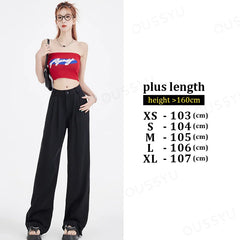 Cosy Lyocell Fabric Woman Jeans Loose Wide Leg Straight High Waist Fashion