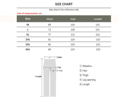 Style Men's Baggy Jeans Elastic Waist Work Clothes Straight Loose Retro