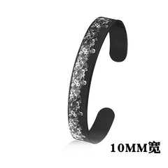 Classic Simple Open Adjustable Glossy Stainless Steel Bracelet