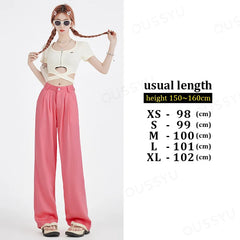 Cosy Lyocell Fabric Woman Jeans Loose Wide Leg Straight High Waist Fashion