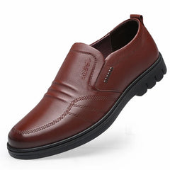 Sport Shoe Loafers Men Non-slip Leather Slip-on Black Driving Shoes